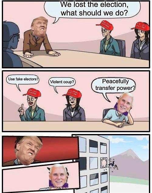 We Tost the election what should we do Peacefully transfer power