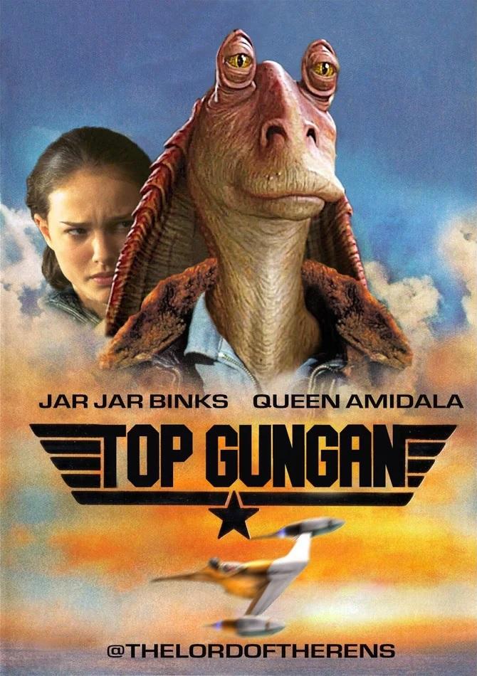 JARJAR BINKS QUEEN AMIDALA ST0P GUNGANE t o THELDHDDFTHEFIENS