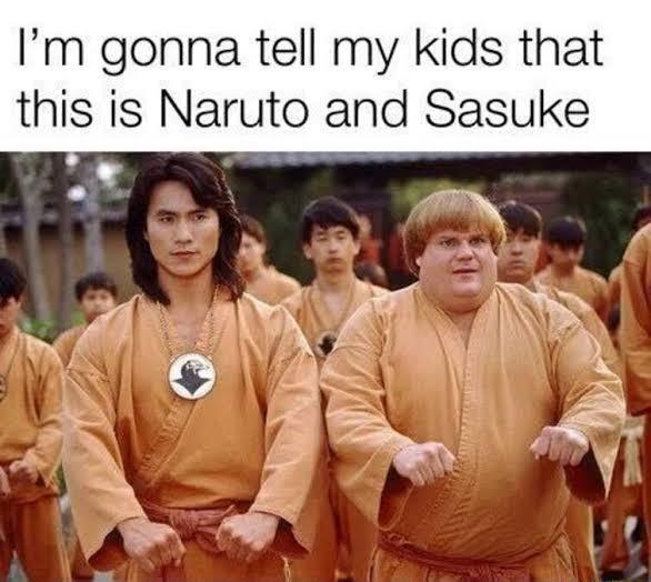 Im gonna tell my kids that this is Naruto and Sasuke