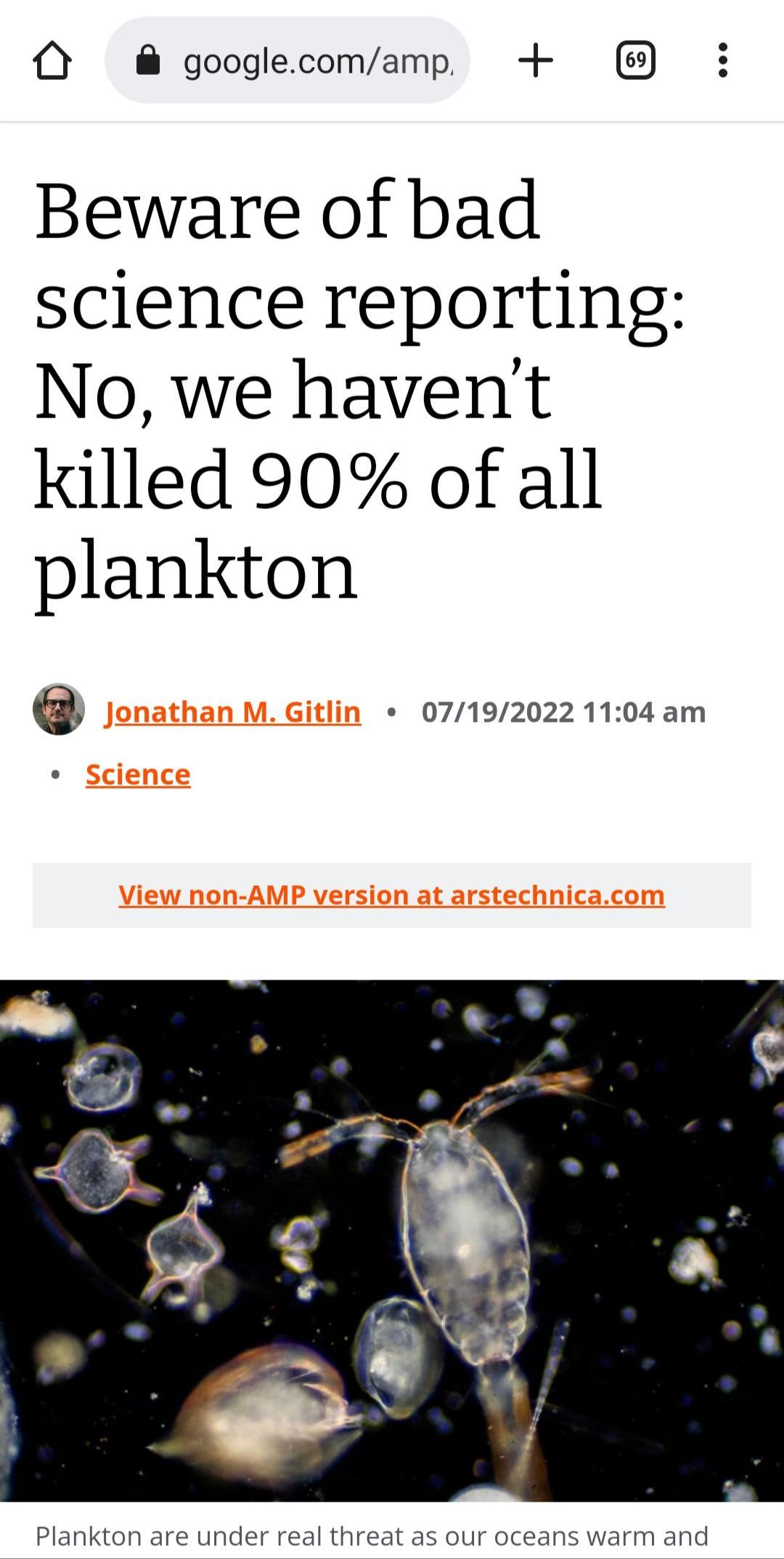 3 googlecomamp Beware of bad science reporting No we havent killed 90 of all plankton 07192022 1104 am