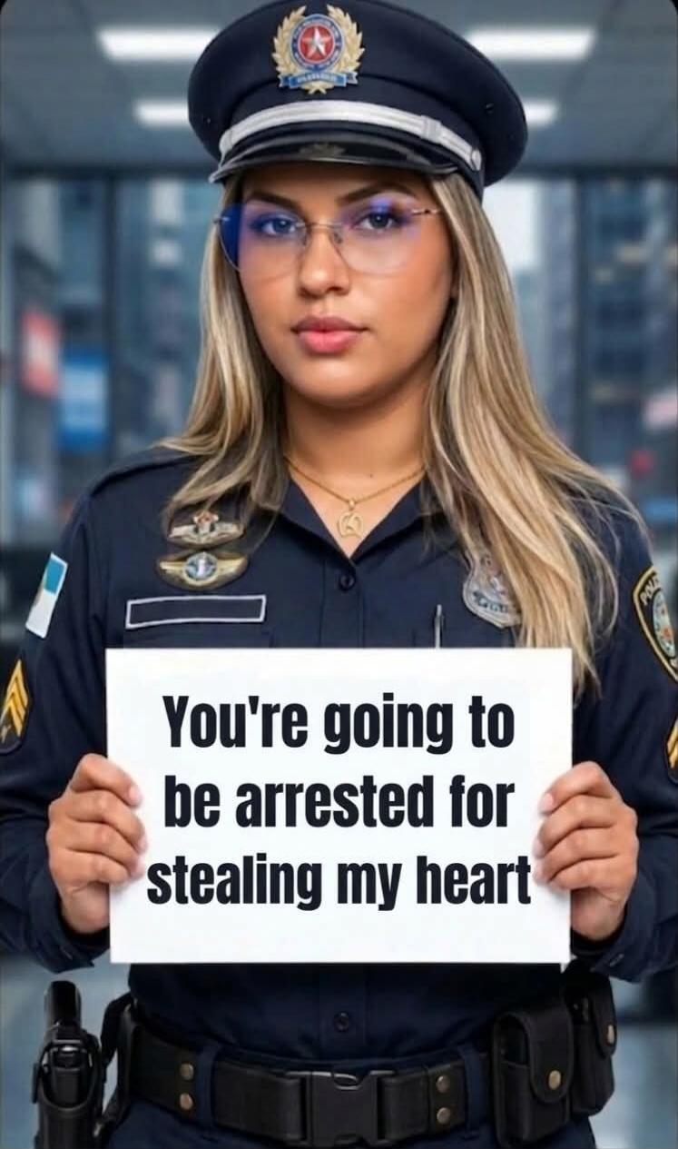 You're going to be arrested for stealing my heart