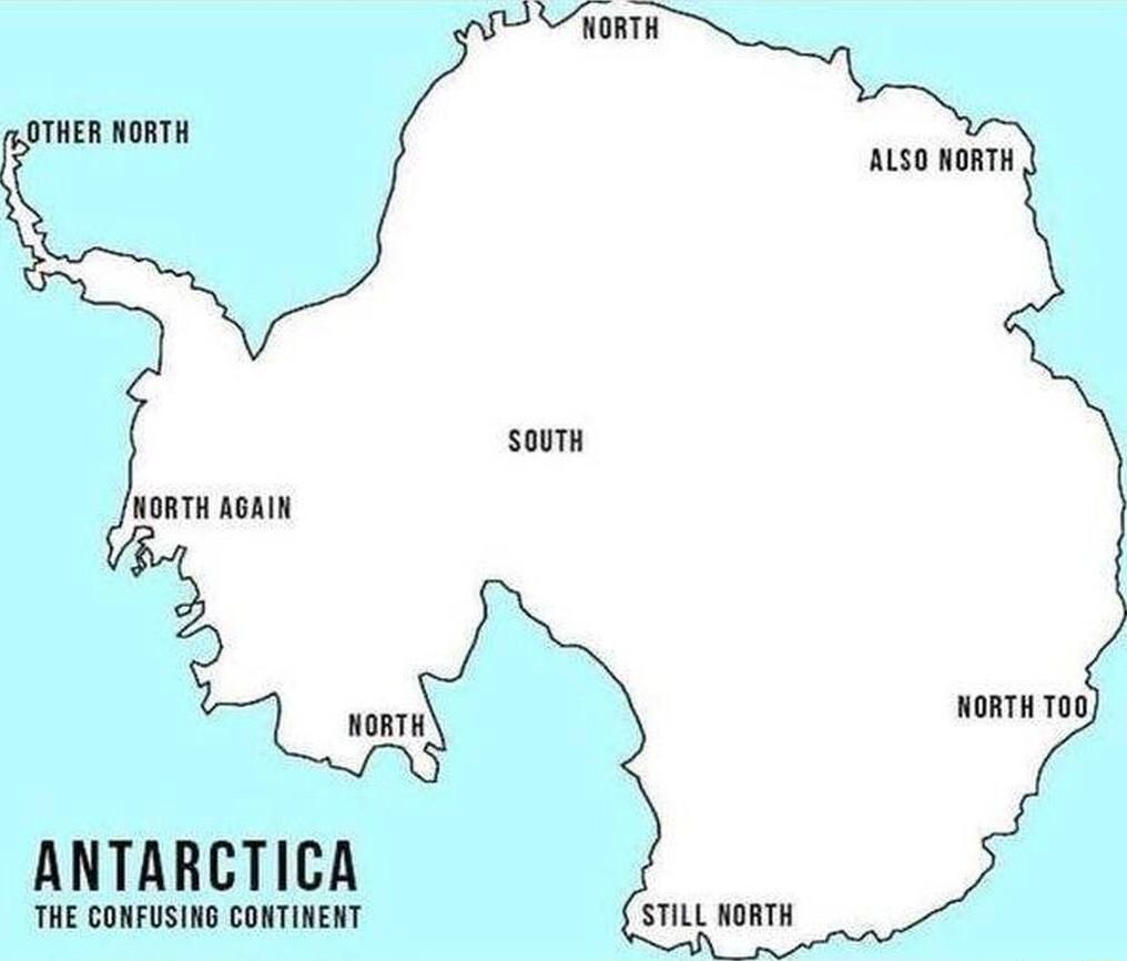 ALSO NORTH ANTARCTICA THE CONFUSING CONTINENT STILL NORTH