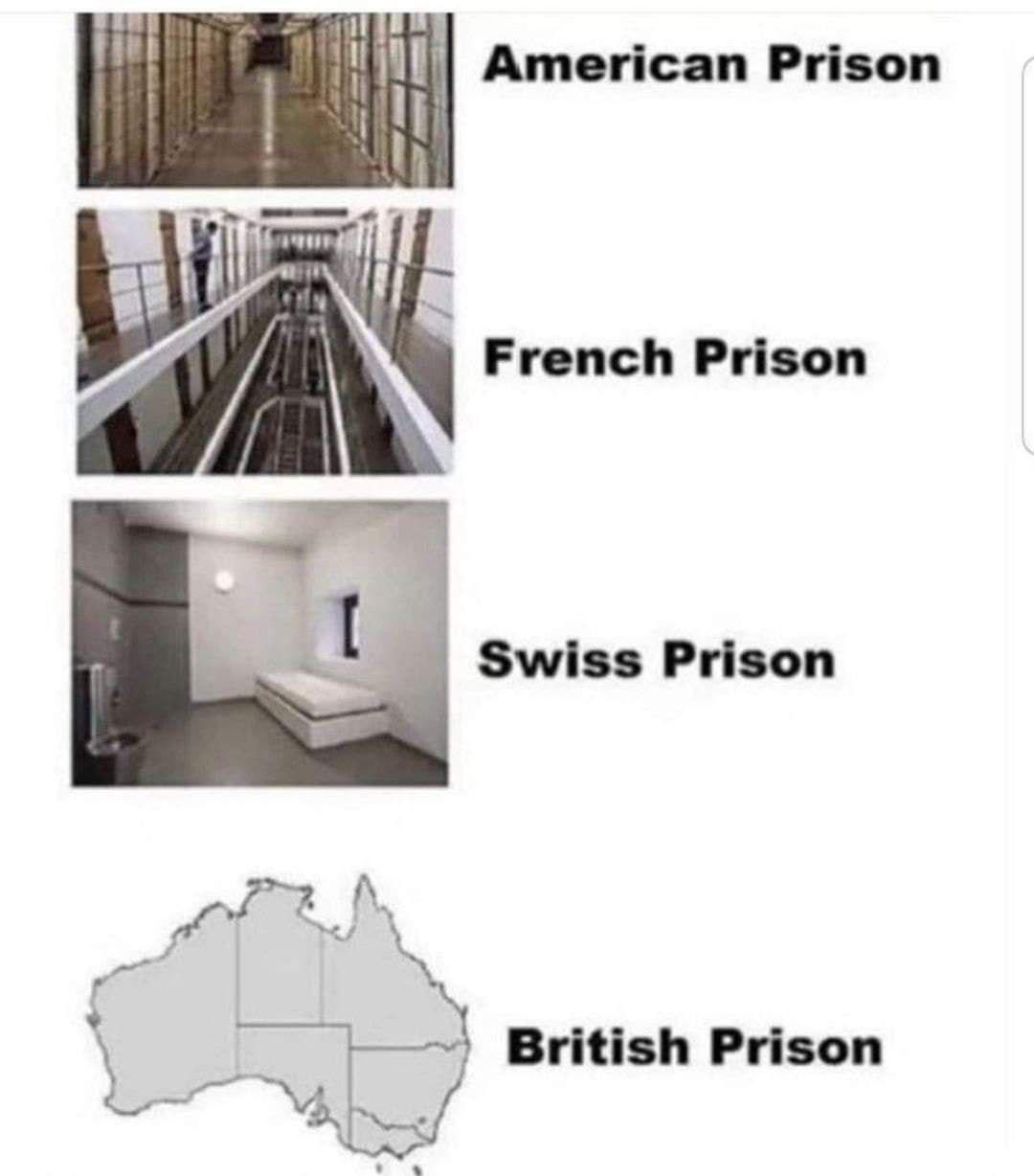 American Prison French Prison Swiss Prison British Prison