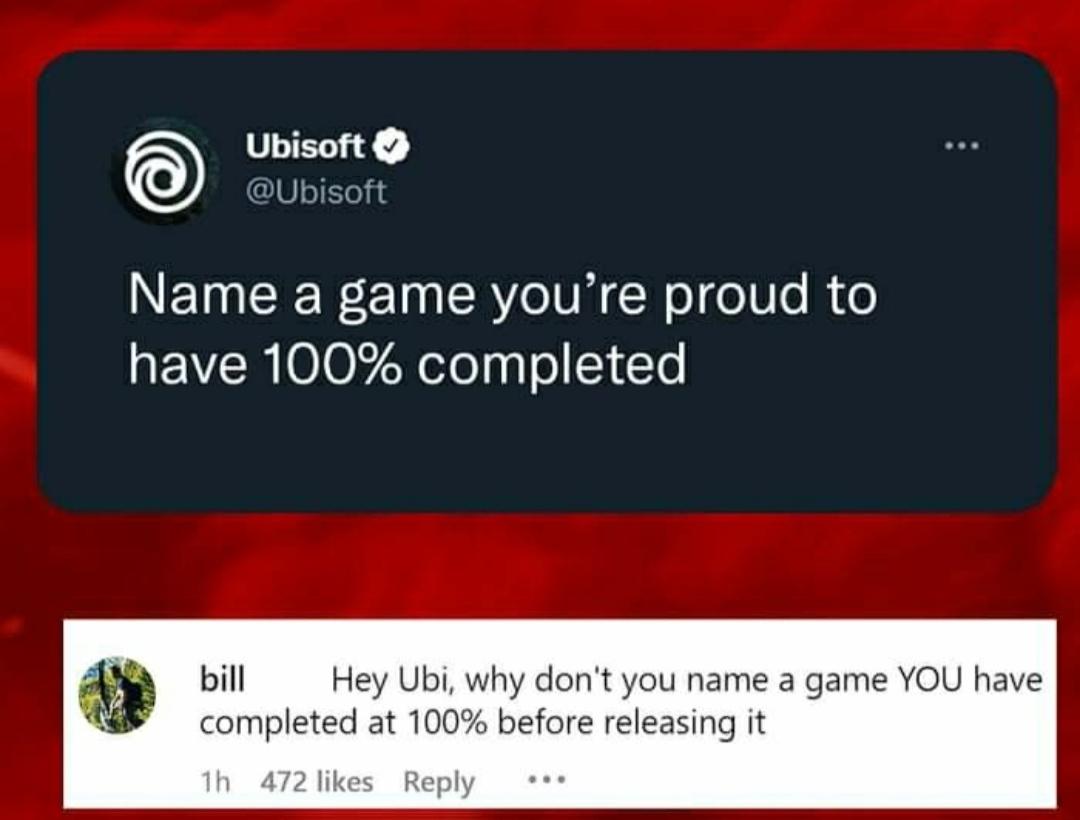 Y Ubisoft Name a game youre proud to EVR o0 el Ty o 1 Ne