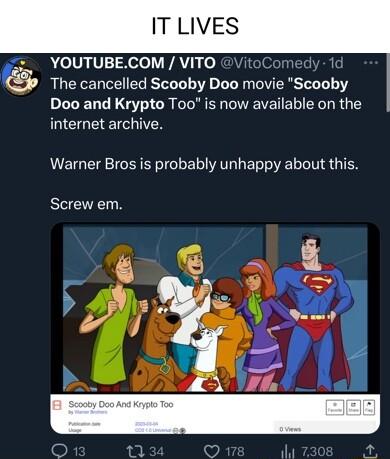YOUTUBECOM VITO 1 The cancelled Scooby Doo movie Scooby DLEERL LG G ERCVENEIEDEEL R G IEGEEICLITN Warner Bros is probably unhappy about this Screw em S i