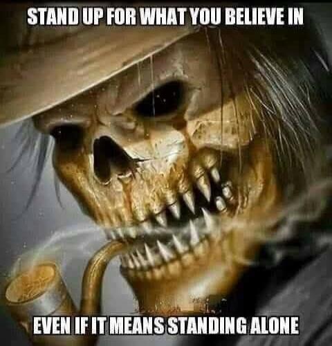 STAND UP FOR WHAT YOU BELIEVE IN\nEVEN IF IT MEANS STANDING ALONE