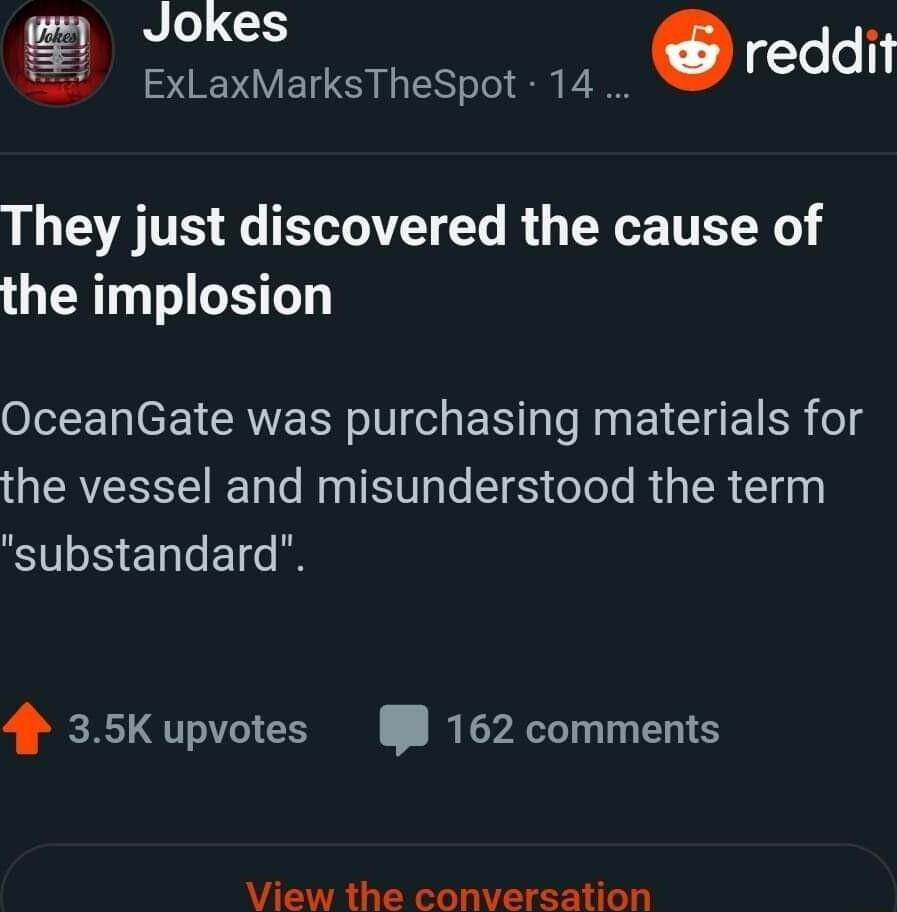 soKes reddit ExLaxMarksTheSpot 14 LGRS AL R EYETTE ORI T T QLT eE CRVE RN oV e ER I ELE I SR o IRV T T N TV Te ST oToTe R p R l substandard 4 35Kupvotes I 162 comments View the conversation