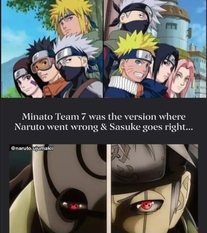 Minato Team 7 was the version where Naruto went wrong Sasuke goes right naruto tijumakii 2 S