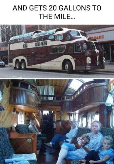 AND GETS 20 GALLONS TO THE MILE