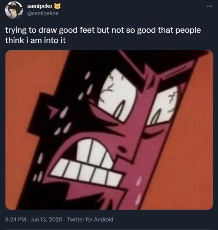 trying to draw good feet but not so good that people think i am into it