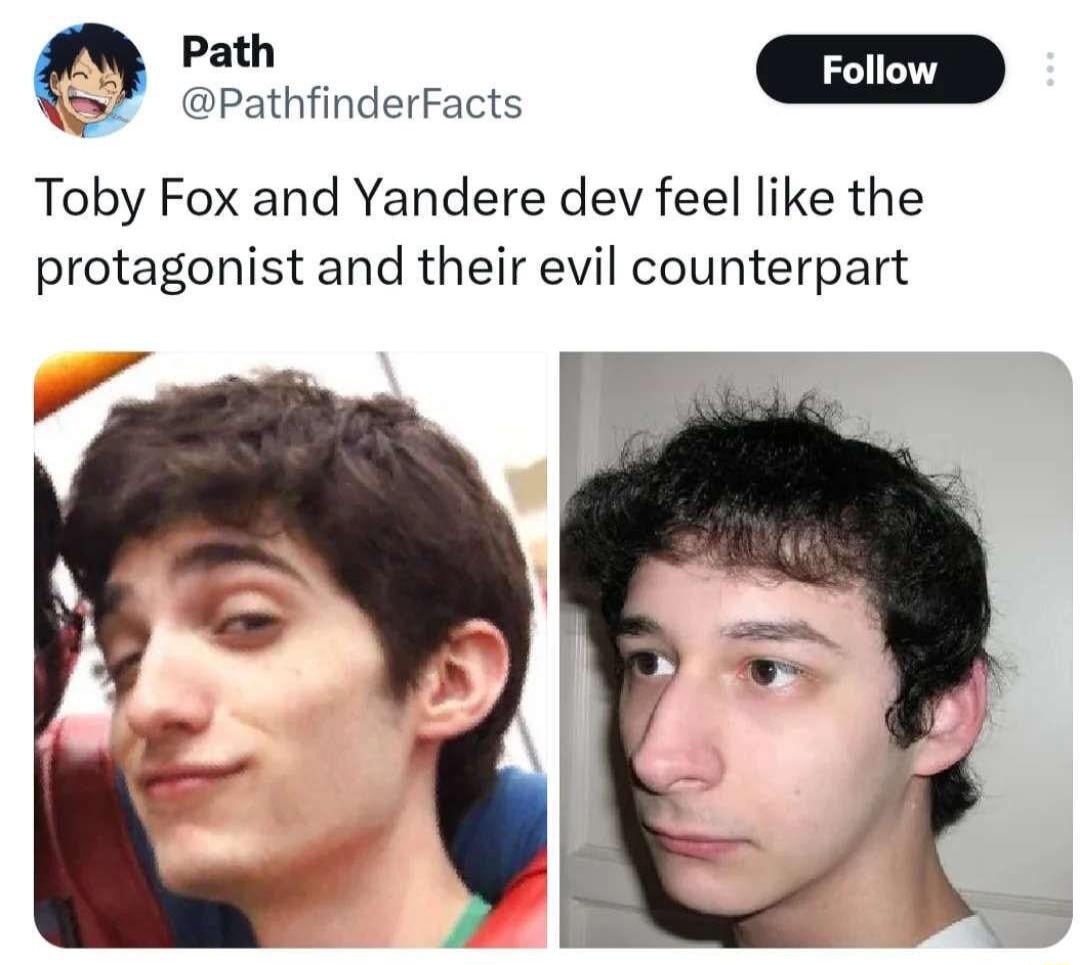 Path m PathfinderFacts Toby Fox and Yandere dev feel like the protagonist and their evil counterpart