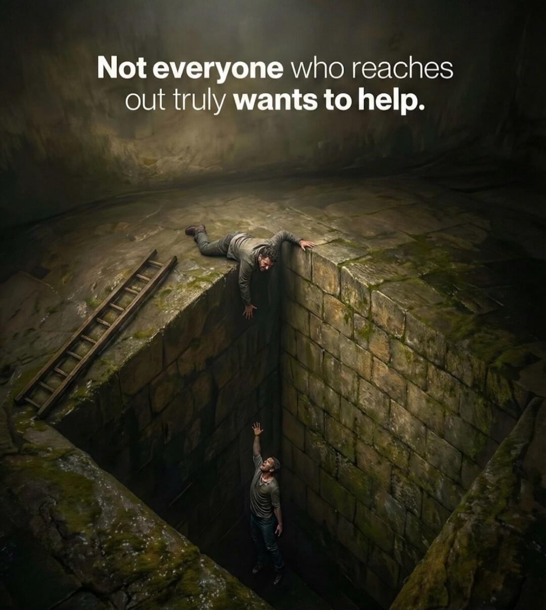 Not everyone who reaches out truly wants to help.