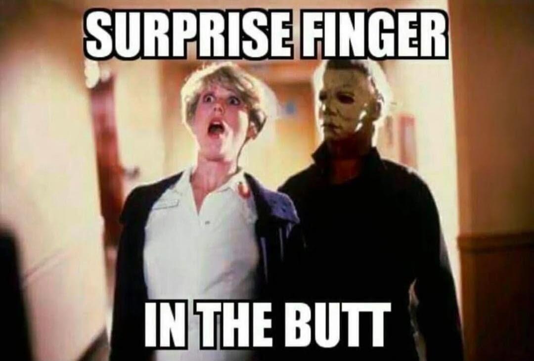 SURPRISE FINGER IN THE BUTT