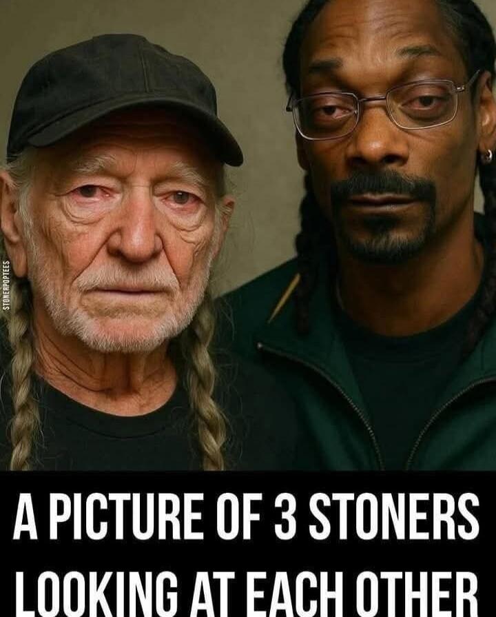 A PICTURE OF 3 STONERS LOOKING AT EACH OTHER