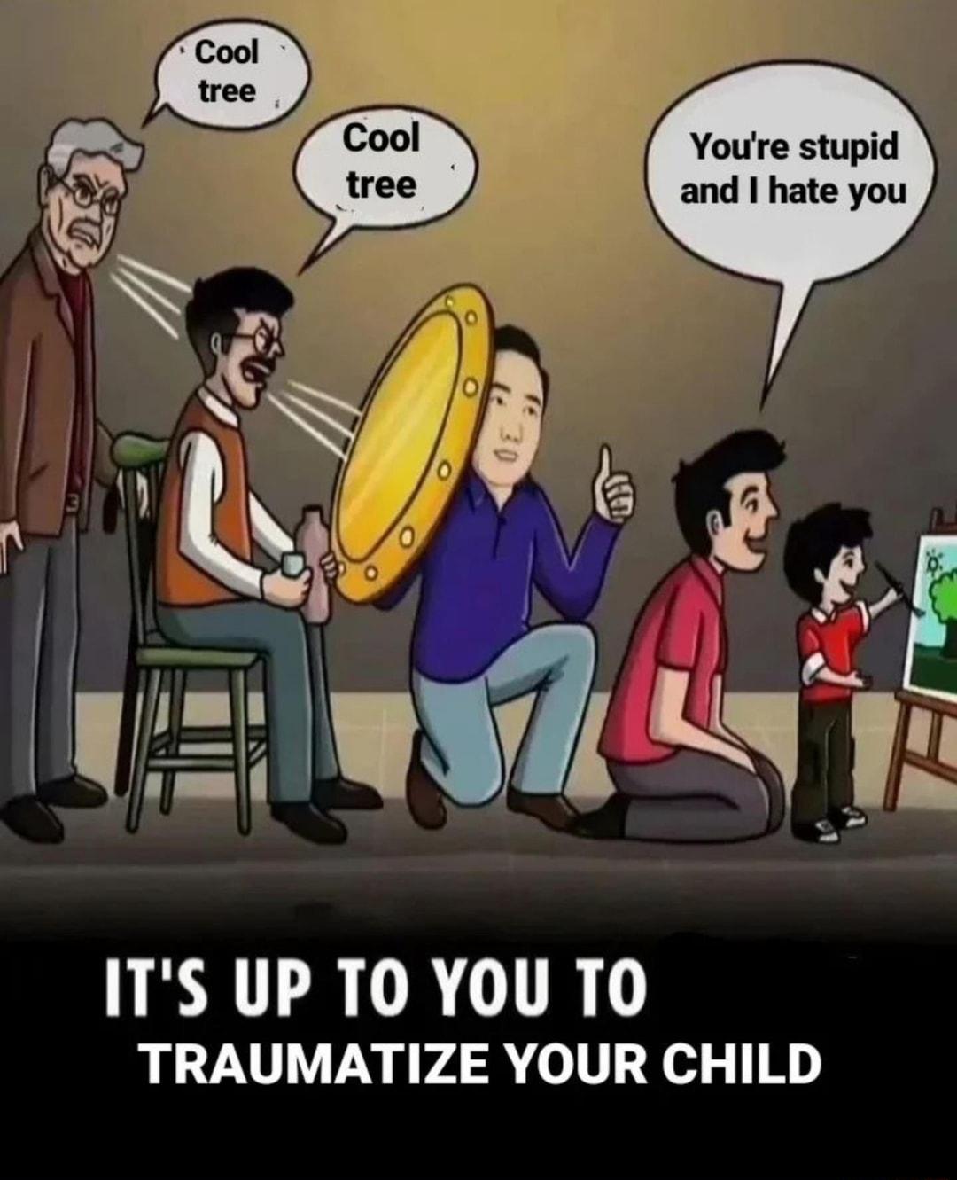 zevlisy ITS UP TO YOU TO TRAUMATIZE YOUR CHILD