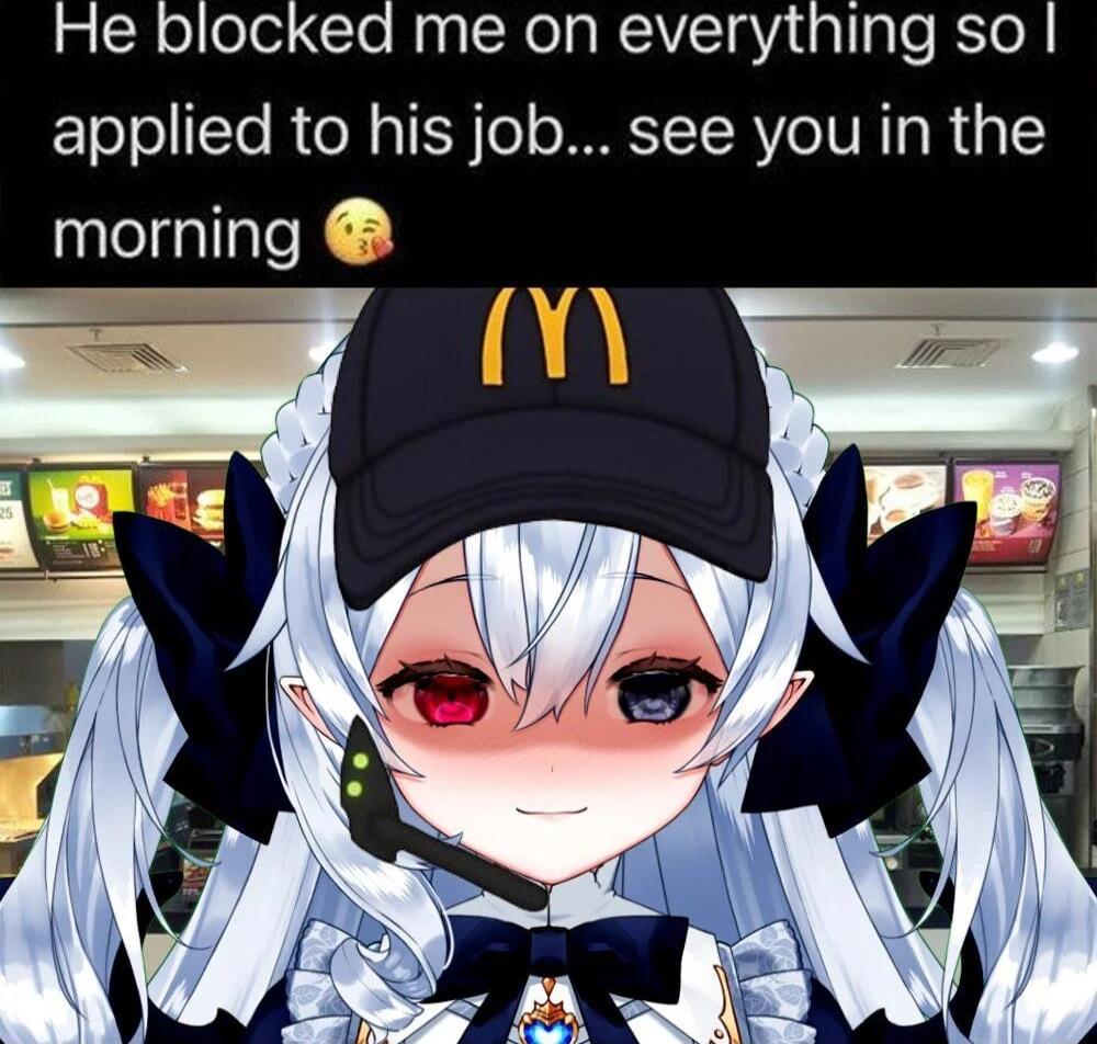 He blocked me on everything so applied to his job see you in the telnigtel