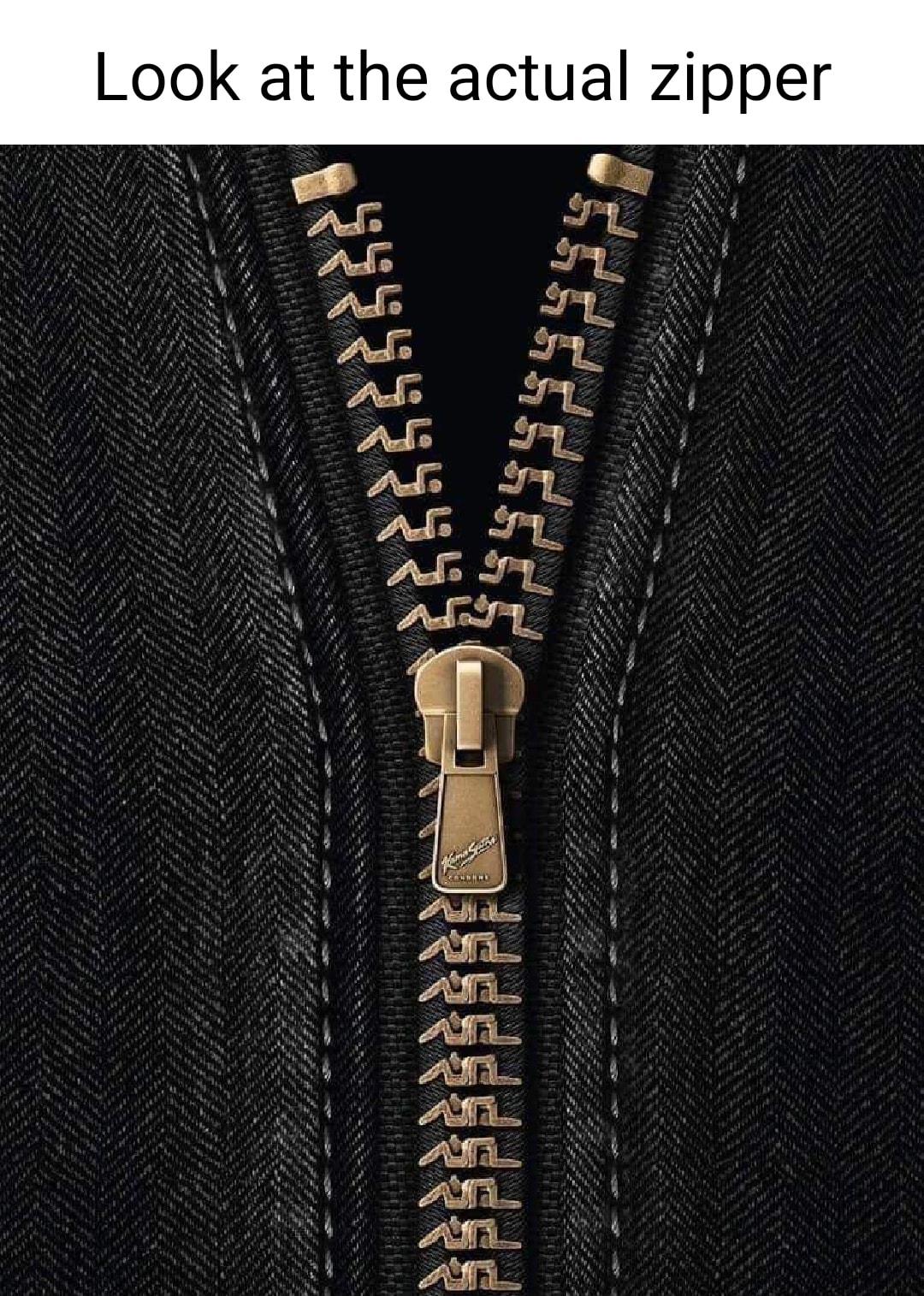 Look at the actual zipper