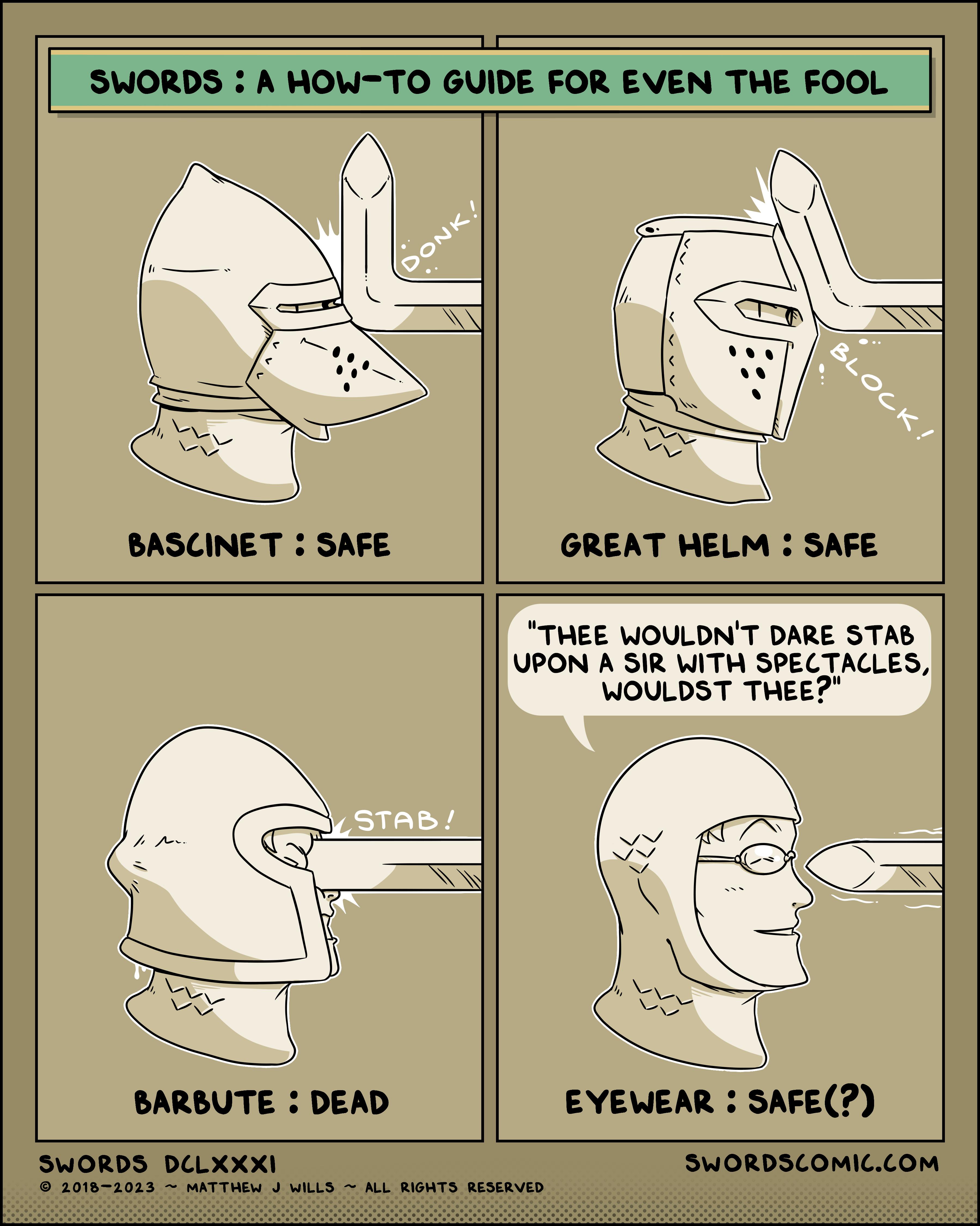 BASCINET SAFE GREAT HELM SAFE BARBUTE DEAD EYEWEAR SAFE SWORDS DLLXXXI 013 WP S WAL i e iR SWORDSCOMICLOM