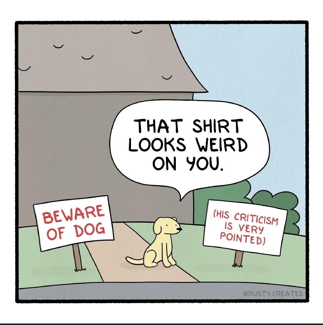 THAT SHIRT LOOKS WEIRD