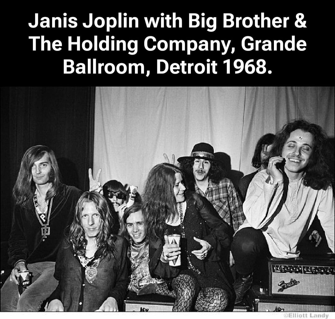Janis Joplin with Big Brother & The Holding Company, Grande Ballroom, Detroit 1968.