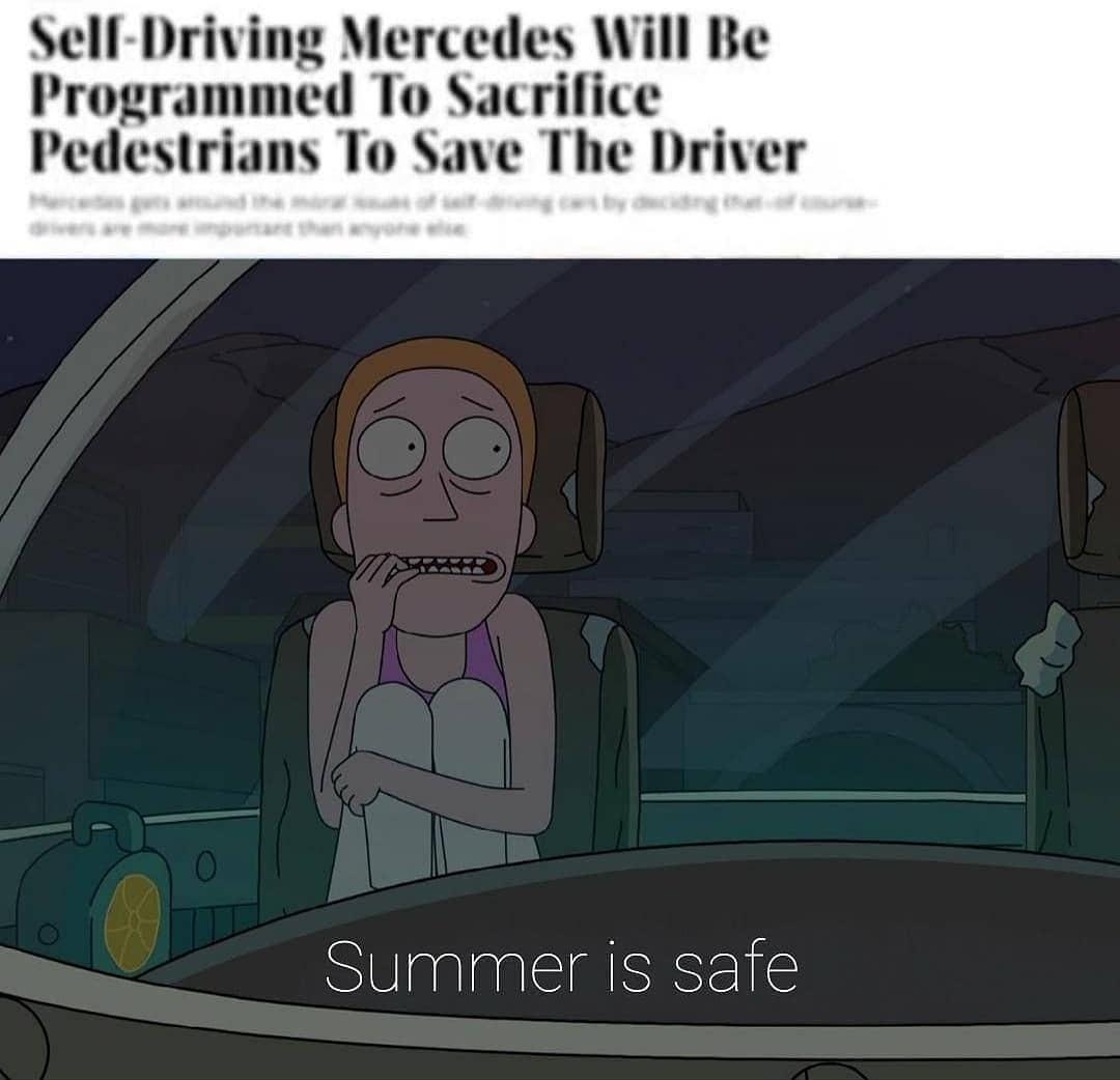 Sell Driving Mercedes Will Be Programmed To Sacrilice Pedestrians To Save The Driver sSummier is safe