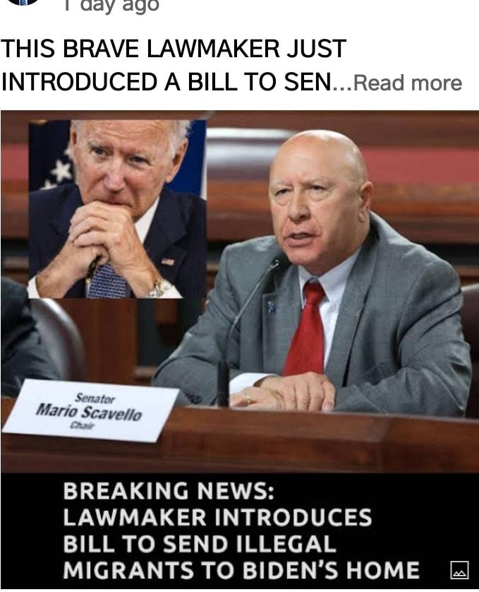 THIS BRAVE LAWMAKER JUST INTRODUCED A BILL TO SENRead more BREAKING NEWS LAWMAKER INTRODUCES BILL TO SEND ILLEGAL MIGRANTS TO BIDENS HOME