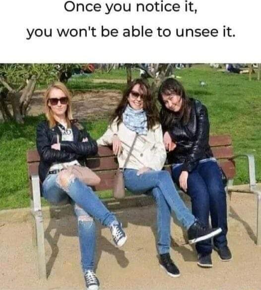 Once you notice It you wont be able to unsee it