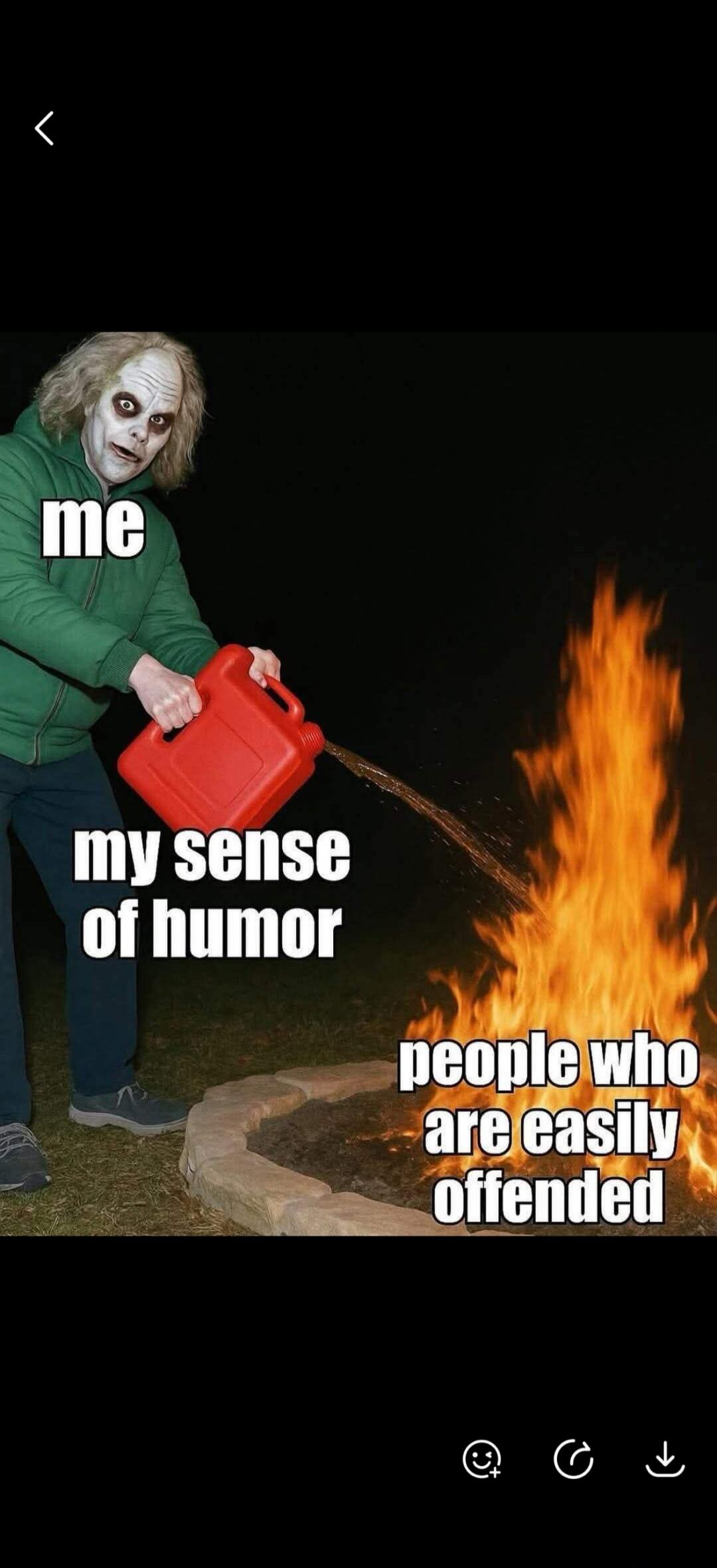 me my sense of humor people who are easily offended