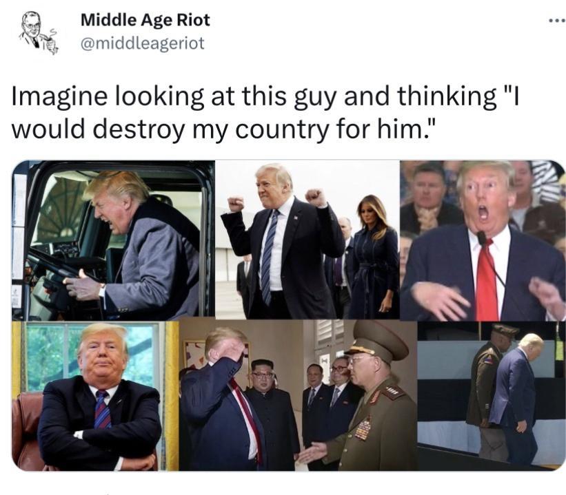 Middle Ag Riot Imagine looking at this guy and thinking I would destroy my country for him