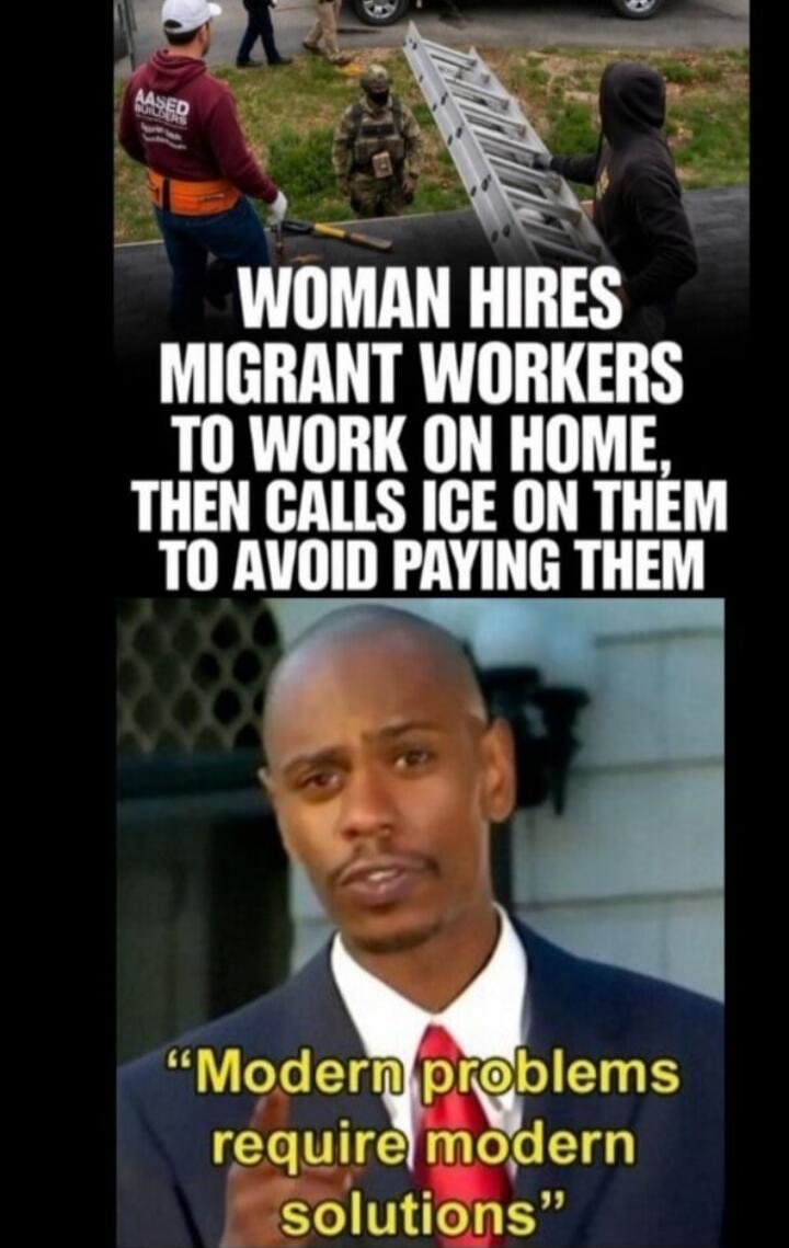 WOMAN HIRES MIGRANT WORKERS TO WORK ON HOME, THEN CALLS ICE ON THEM TO AVOID PAYING THEM. 