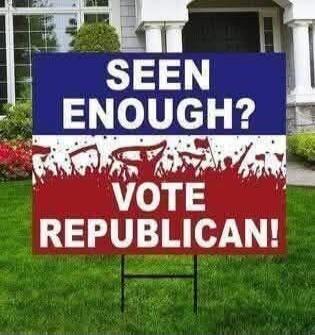 SEEN ENOUGH? VOTE REPUBLICAN!