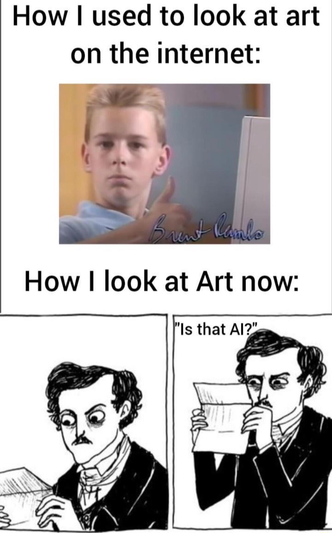 How used to look at art on the internet