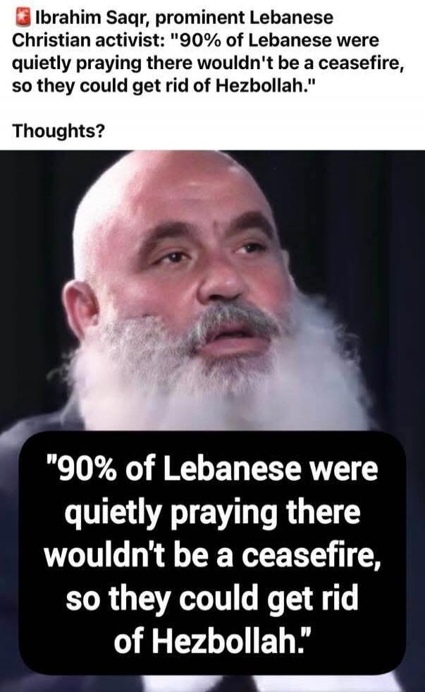 Ibrahim Saqr, prominent Lebanese Christian activist: 