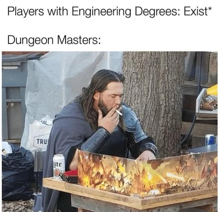 Players with Engineering Degrees Exist Dungeon Masters