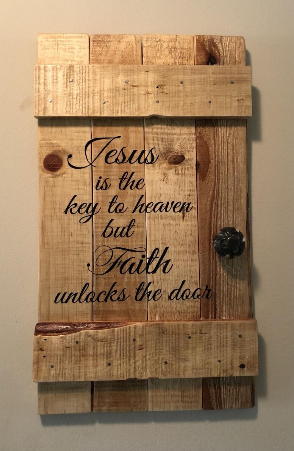 Jesus is the key to heaven but Faith unlocks the door