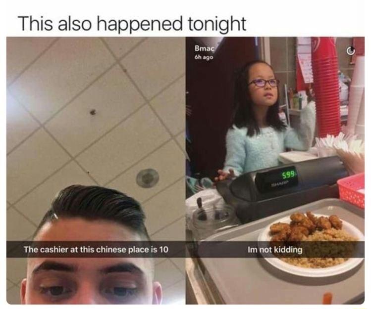 This also happened tonight