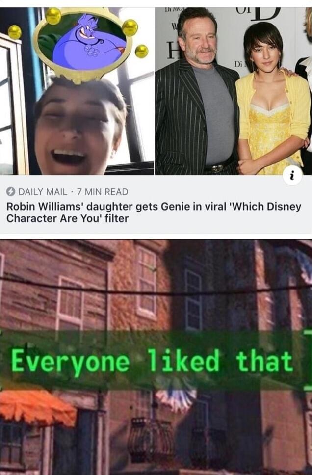 Robin Williams daughter gets Genie in viral Which Disney Character Are You filter
