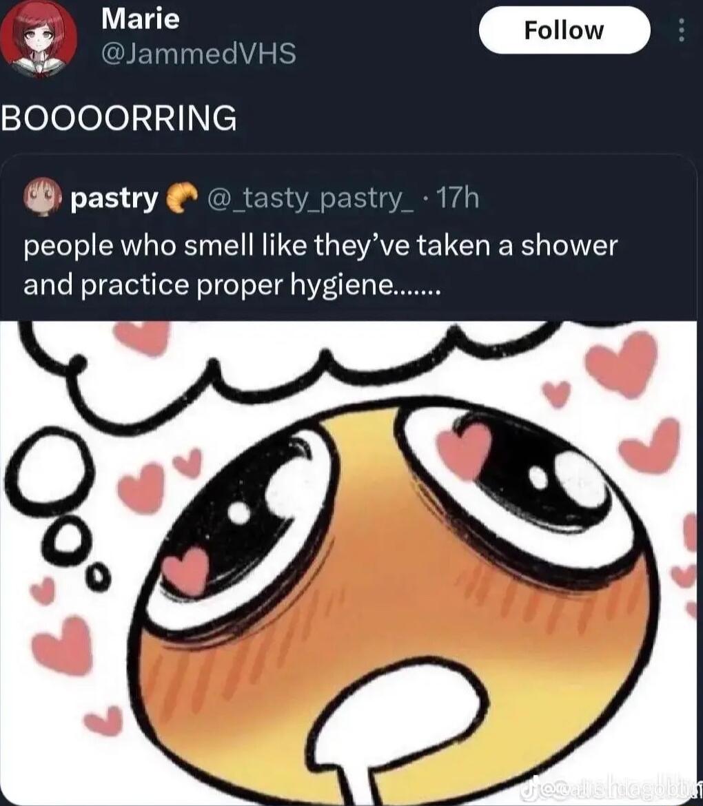 Marie T m IET e eJelolel3c pastry tasty _pa people who smell like theyve taken a shower and practice proper hygiene