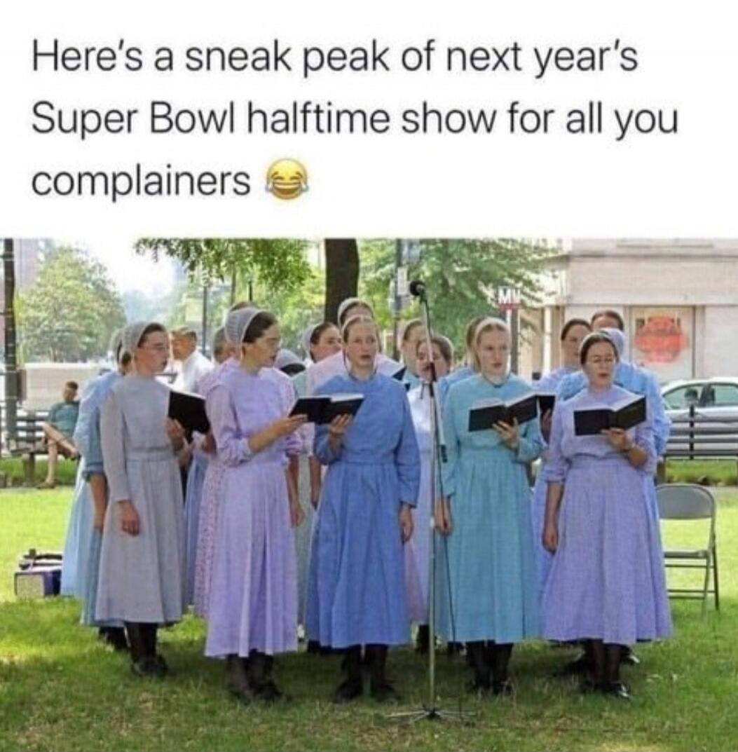 Here's a sneak peak of next year's Super Bowl halftime show for all you complainers 😂