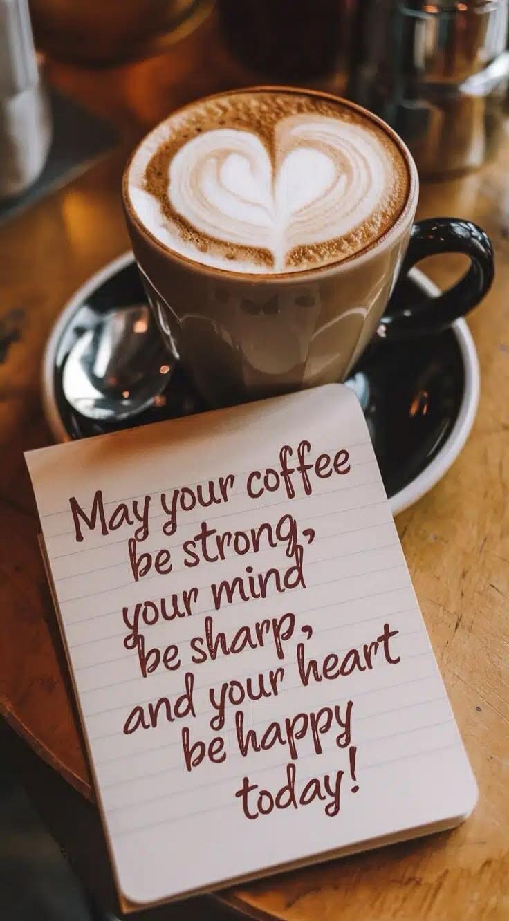 May your coffee be strong, your mind be sharp, and your heart be happy today!