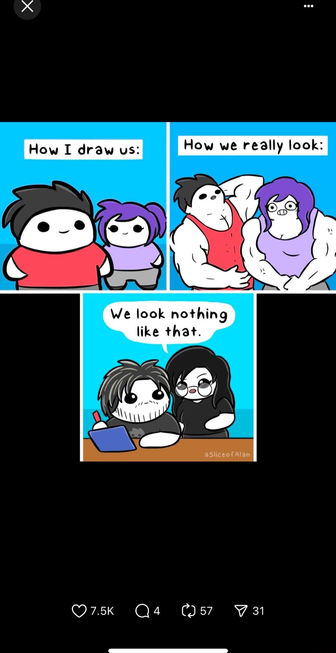 How we really look We look nothing like that Q7sk Qa4 Cs7 I3
