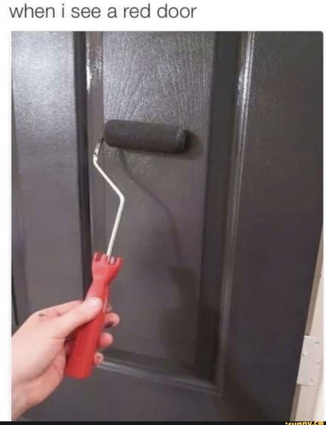 when see a red door