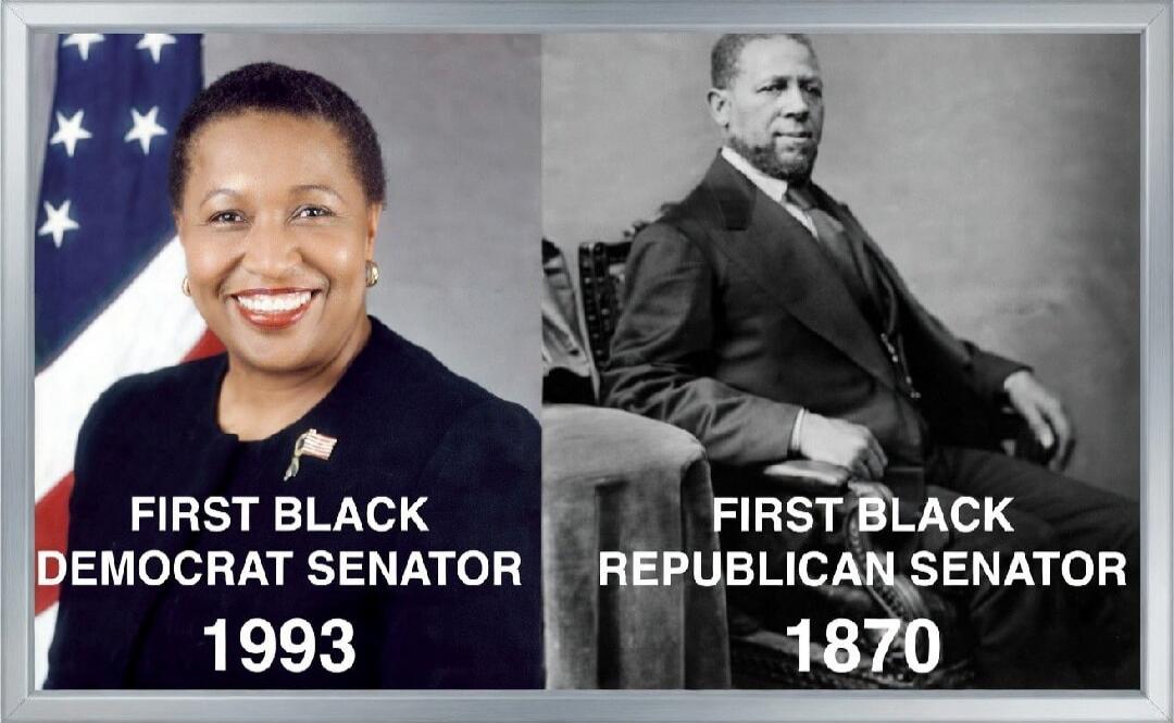 FIRST BLACK DEMOCRAT SENATOR 1993 FIRST BLACK REPUBLICAN SENATOR 1870