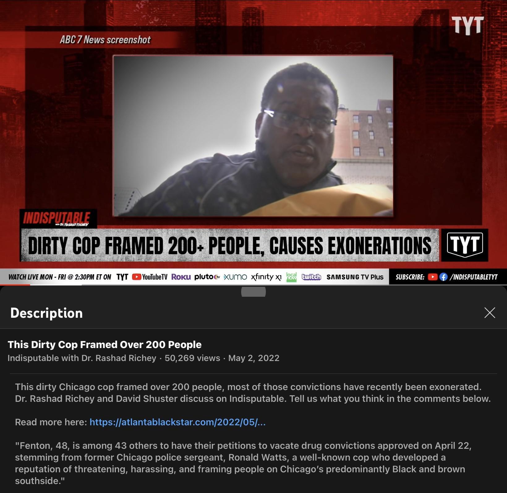 YT ABC 7 News screenshot pe DR FASHAD RiCHEY Description X This Dirty Cop Framed Over 200 People e ET TN 1 o1 RN W o S EXT T l 2313 o SRR ST 0 B d ST RVITIWESRN Y Vi M o 3 R TEC g A T TeTe T olel o 1 1o TYe MoAVY g d o 0 I o TYoT o W o153 i s e KT W oo 4 VA Tk o N s EENVIEN Y oXT g 1 VA o TV VO T T 1 T 0 S ET ETe Tel TR TR e WO E Vi To IS TVES ol EYSINEoTs W Te o1 1 o S Y INVESRVV s Y VIO TUR o1 1