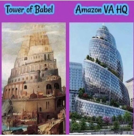 Tower of Babel Amazon VA HQ