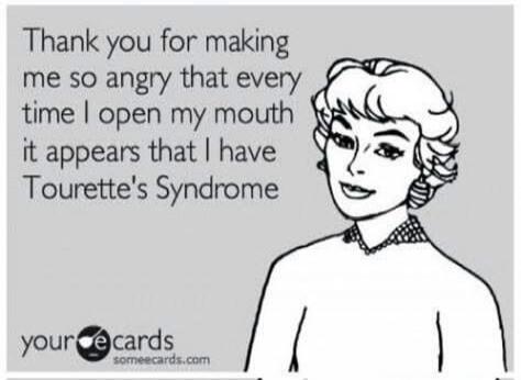 Thank you for making me so angry that every time I open my mouth it appears that I have Tourette's Syndrome your e cards someecards.com
