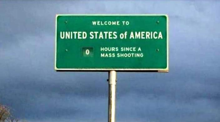 WELCOME TO UNITED STATES of AMERICA o Houms sincea MASS SHOOTING