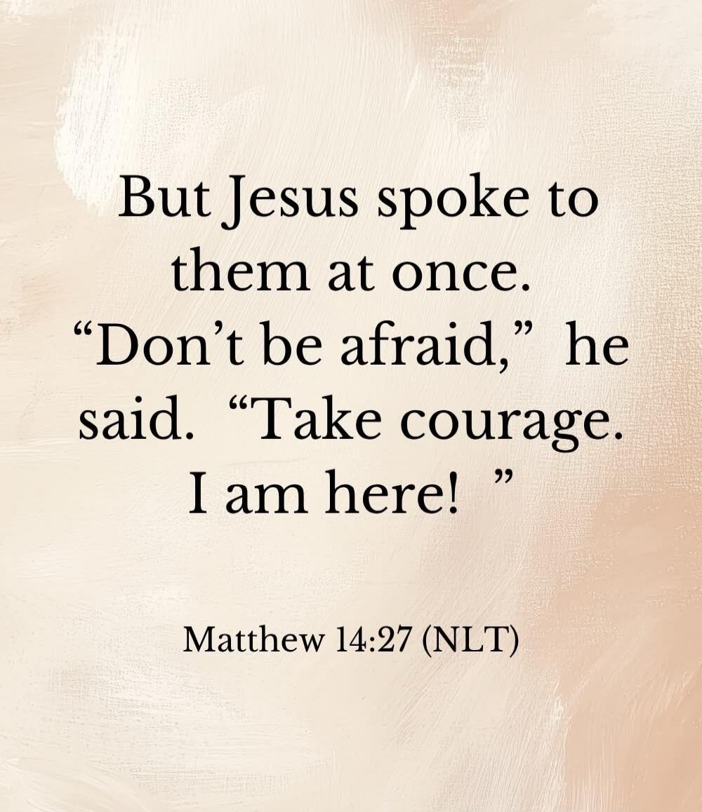 But Jesus spoke to them at once. 