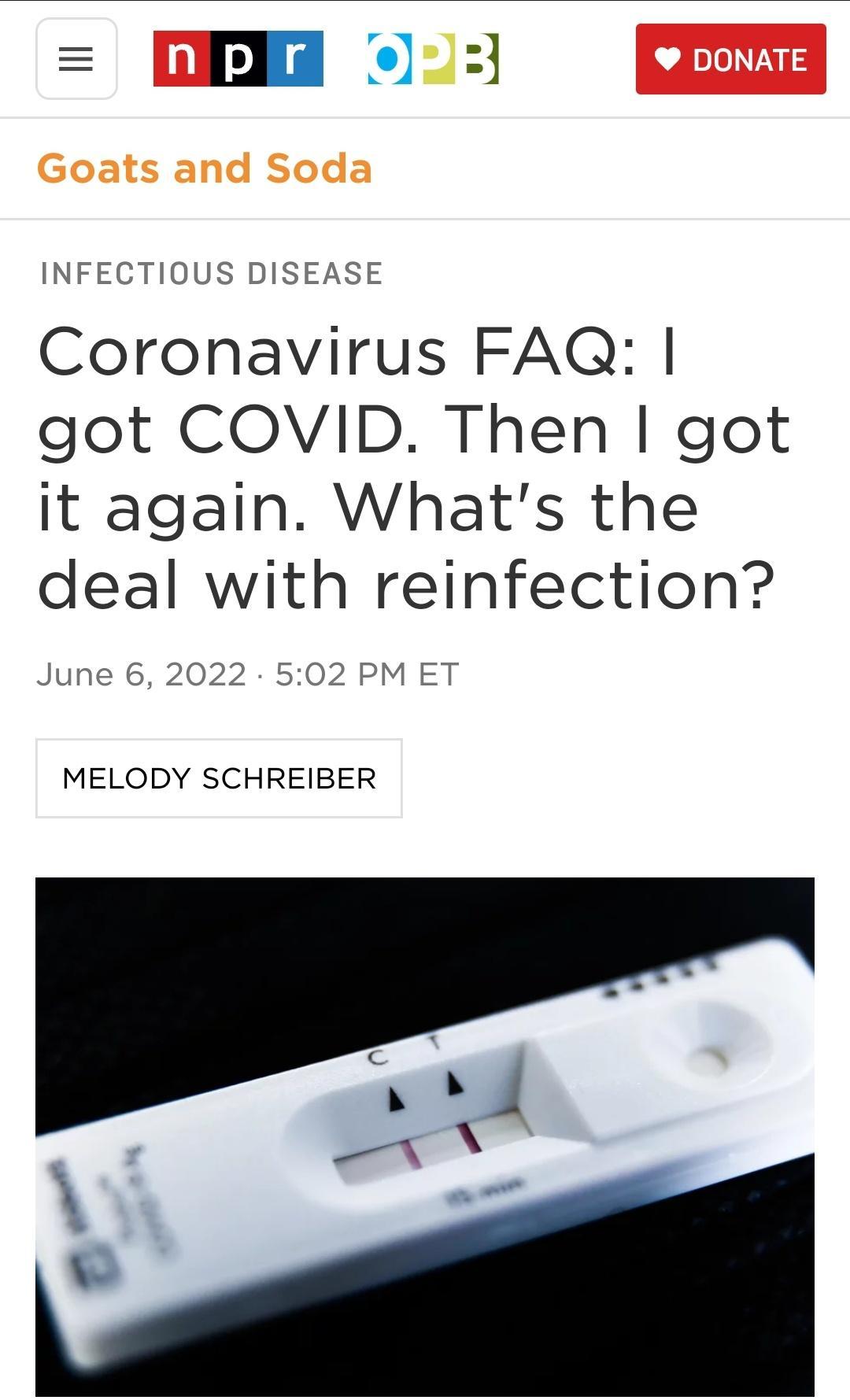 N INFECTIOUS DISEASE Coronavirus FAQ got COVID Then got it again Whats the deal with reinfection June 6 2022 502 PM ET MELODY SCHREIBER