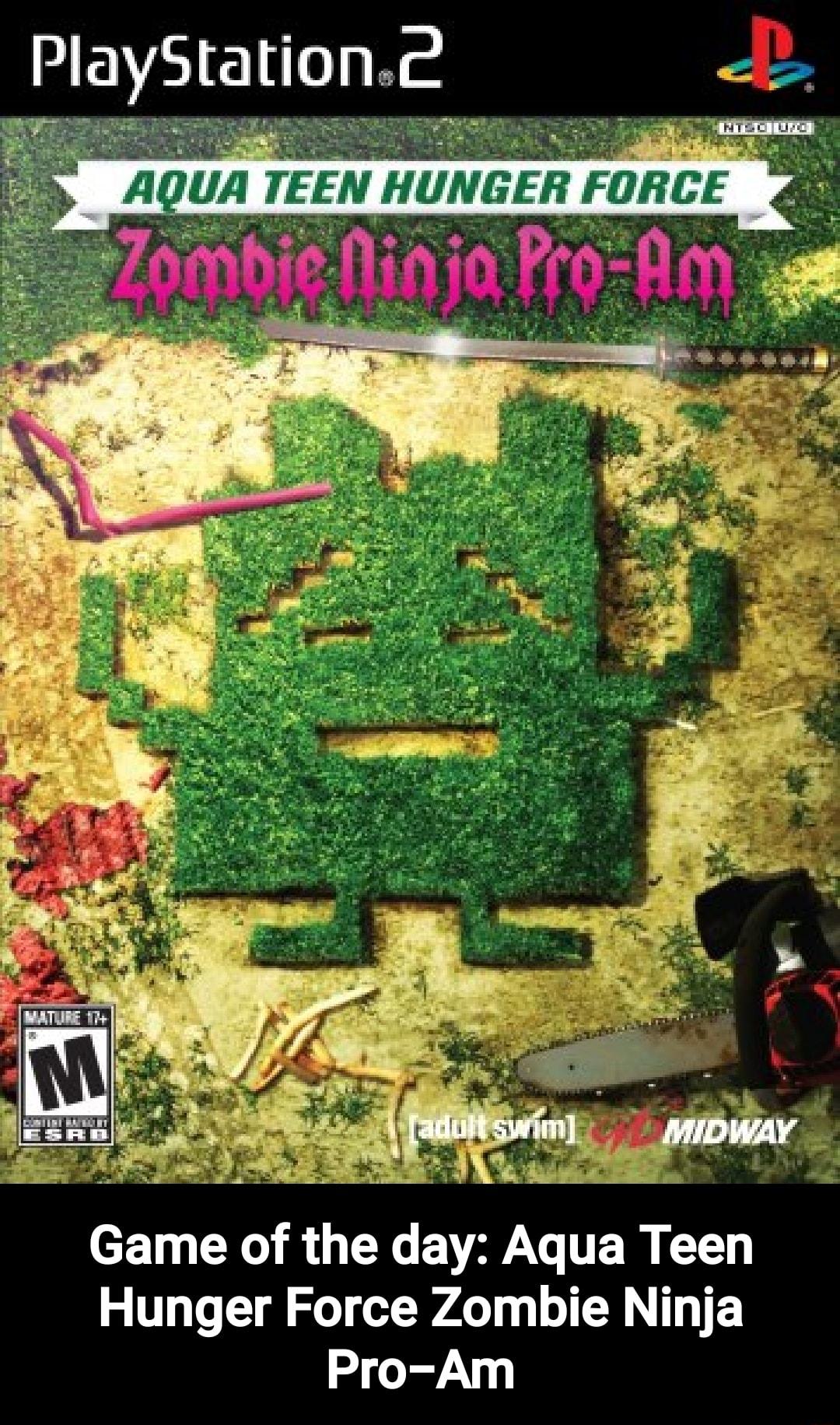 PIayStatlon C Game of the day Aqua Teen Hunger Force Zombie Ninja Pro Am